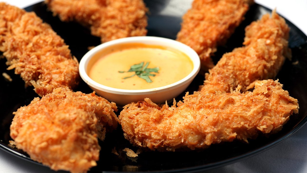 Fillet Ayam Goreng Renyah dengan Mayones Kopi