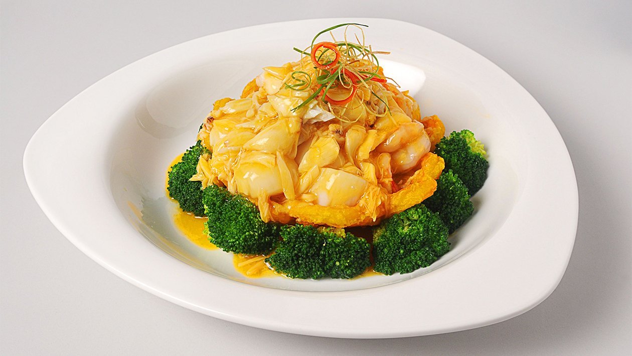 Abalone, Jamur & Brokoli Saus Tiram