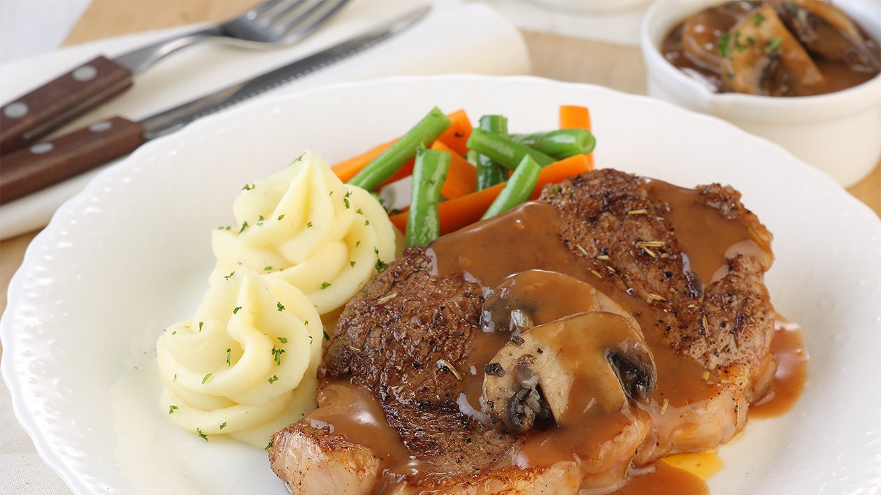 Sirloin with Mushroom Sauce